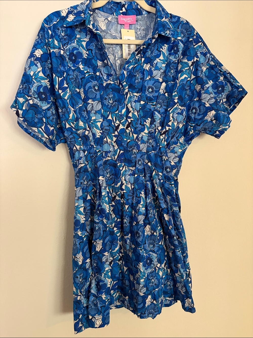Sincerly Ours Blue Floral Mini Dress